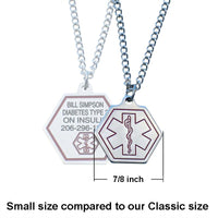 Small Stainless Steel Medical ID Necklace