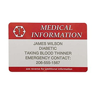 Medical Information Wallet Card